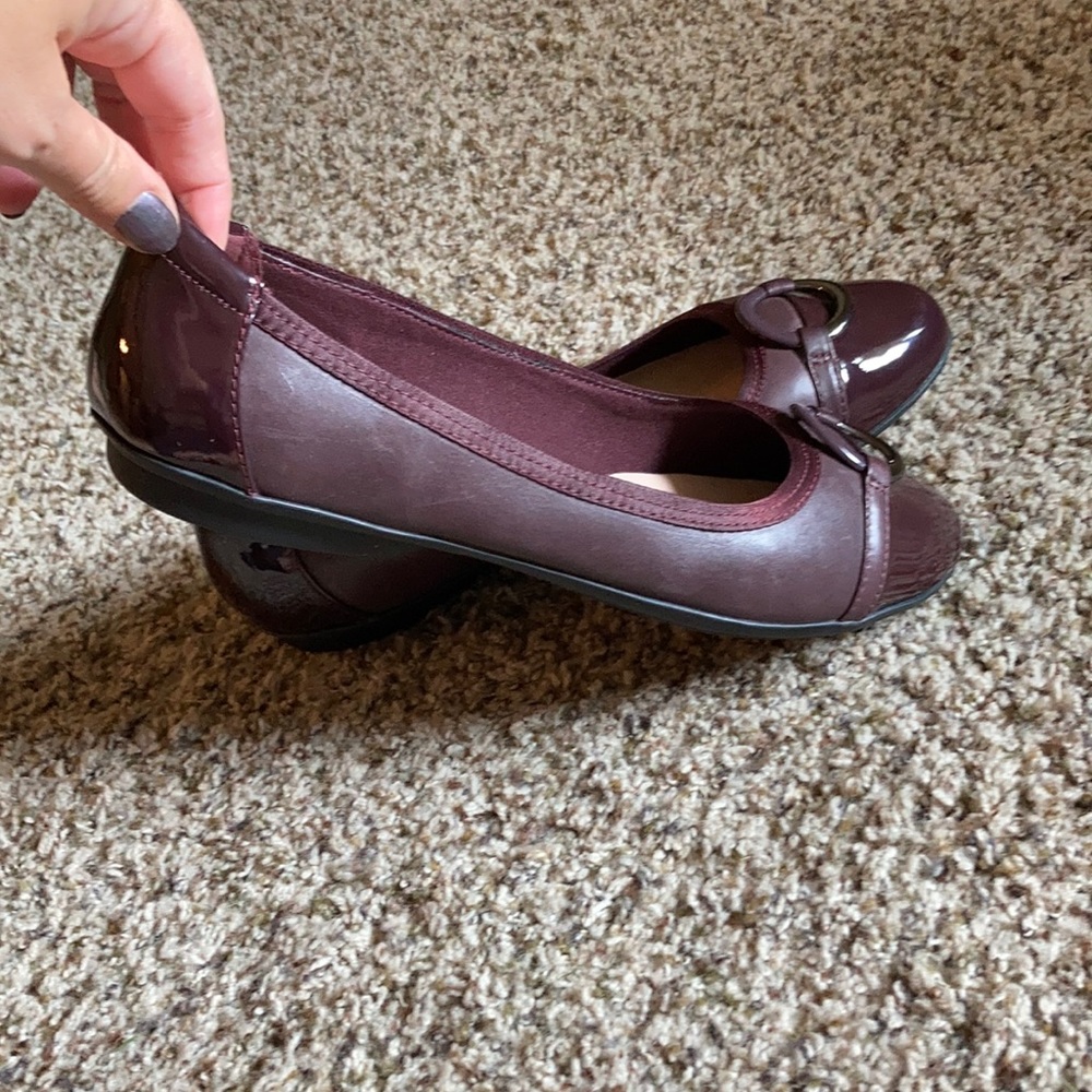 NWOTCollection by Clarks burgundy/plum ballet flat - Picture 4 of 8